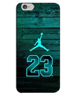 Чехол для iPhone 6 Plus / 6s Plus с картинкой «Jordan Cyan 23»