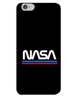Чехол для iPhone 6 Plus / 6s Plus с картинкой «NASA — классика Red Blue» Чехол для iPhone 6 Plus / 6s Plus с картинкой «NASA — классика Red Blue»