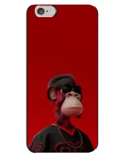 Чехол для iPhone 6 Plus / 6s Plus с картинкой «Bored Ape в красном» Чехол для iPhone 6 Plus / 6s Plus с картинкой «Bored Ape в красном»