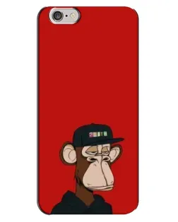 Чехол для iPhone 6 Plus / 6s Plus с картинкой «Bored Ape — красный фон» Чехол для iPhone 6 Plus / 6s Plus с картинкой «Bored Ape — красный фон»
