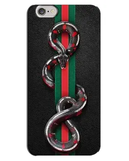 Чехол для iPhone 6 Plus / 6s Plus с картинкой «Gucci — змея на полосе» Чехол для iPhone 6 Plus / 6s Plus с картинкой «Gucci — змея на полосе»