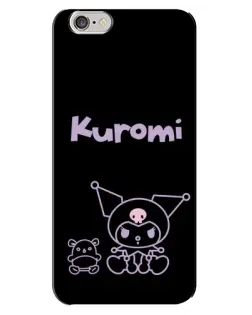 Чехол для iPhone 6 Plus / 6s Plus с картинкой «Kuromi — черный минимализм»