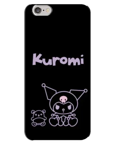 Чехол для iPhone 6 Plus / 6s Plus с картинкой «Kuromi — черный минимализм»