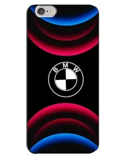 Чехол для iPhone 6 Plus / 6s Plus с картинкой «Логотип BMW и неоновые дуги»