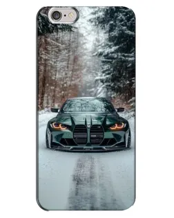 Чехол для iPhone 6 Plus / 6s Plus с картинкой «BMW в зимнем лесу»