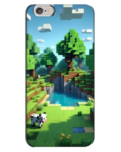 Чехол для iPhone 6 Plus / 6s Plus с картинкой «Minecraft летний день»