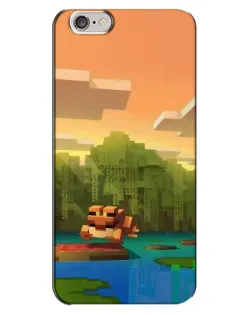 Чехол для iPhone 6 Plus / 6s Plus с картинкой «Майнкрафт закат солнца» Чехол для iPhone 6 Plus / 6s Plus с картинкой «Майнкрафт закат солнца»