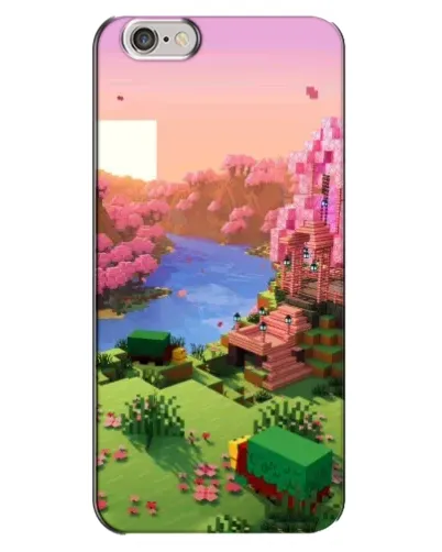 Чехол для iPhone 6 Plus / 6s Plus с картинкой «Розовое дерево Minecraft»