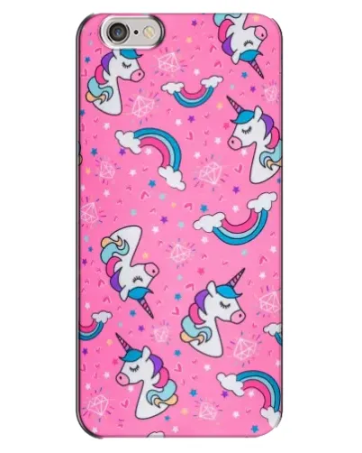 Чехол для iPhone 6 Plus / 6s Plus с картинкой «Unicorn паттерн розовый»