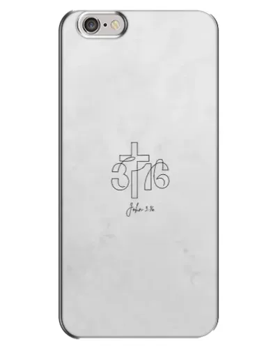Чехол для iPhone 6 Plus / 6s Plus с картинкой «Иоанна 3:16 Крест» Чехол для iPhone 6 Plus / 6s Plus с картинкой «Иоанна 3:16 Крест»