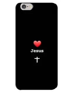 Чехол для iPhone 6 Plus / 6s Plus с картинкой «Сердце - Jesus»