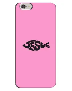 Чехол для iPhone 6 Plus / 6s Plus с картинкой «Розовый символ  Jesus»