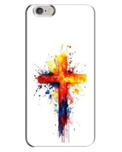 Чехол для iPhone 6 Plus / 6s Plus с картинкой «Акварельный крест»