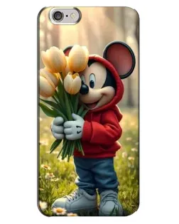 Чехол для iPhone 6 Plus / 6s Plus с картинкой «Микки с тюльпанами»