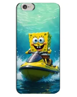 Чехол для iPhone 6 Plus / 6s Plus с картинкой «Спанч Боб на гидроцикле»