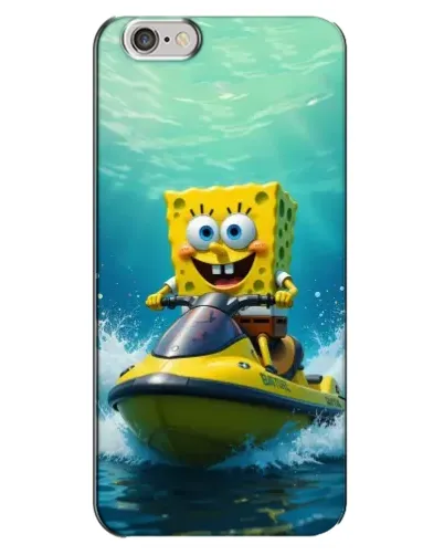 Чехол для iPhone 6 Plus / 6s Plus с картинкой «Спанч Боб на гидроцикле» Чехол для iPhone 6 Plus / 6s Plus с картинкой «Спанч Боб на гидроцикле»
