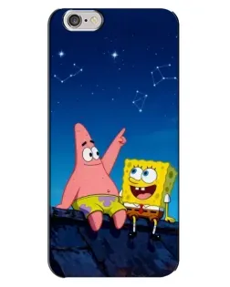 Чехол для iPhone 6 Plus / 6s Plus с картинкой «Губка Боб и Патрик ночью»