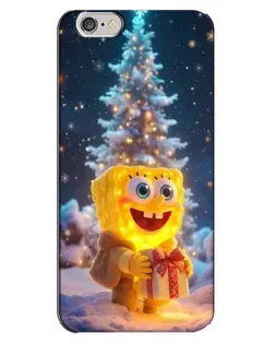 Чехол для iPhone 6 Plus / 6s Plus с картинкой «Рождественский Спанч Боб»