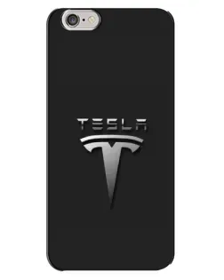 Чехол для iPhone 6 Plus / 6s Plus с картинкой «Стальной логотип Tesla»