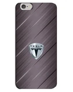 Чехол для iPhone 6 Plus / 6s Plus с картинкой «Металлическая текстура Tesla»