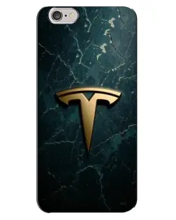 Чехол для iPhone 6 Plus / 6s Plus с картинкой «Мраморная Tesla Gold»