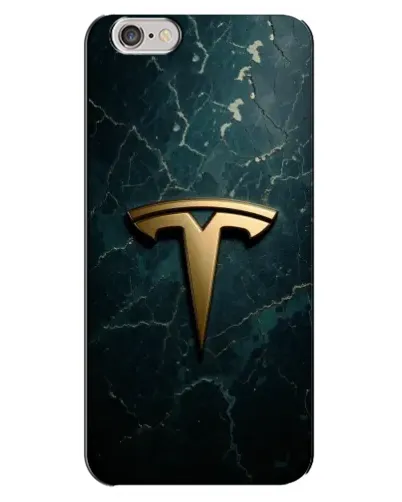 Чехол для iPhone 6 Plus / 6s Plus с картинкой «Мраморная Tesla Gold»