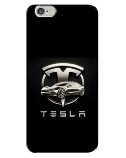 Чехол для iPhone 6 Plus / 6s Plus с картинкой «Tesla — серебристое авто»