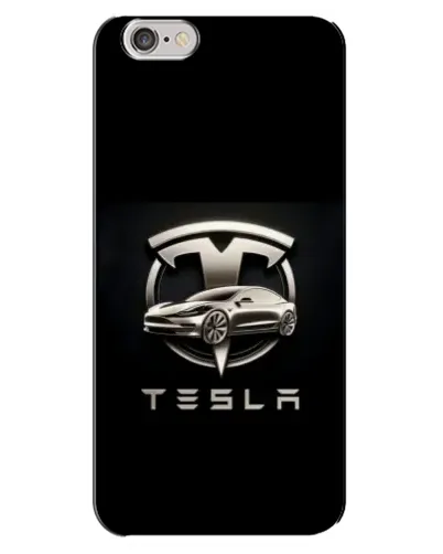 Чехол для iPhone 6 Plus / 6s Plus с картинкой «Tesla — серебристое авто»