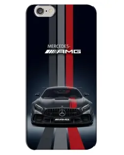 Чехол для iPhone 6 Plus / 6s Plus с картинкой «Mercedes — белый карбон»