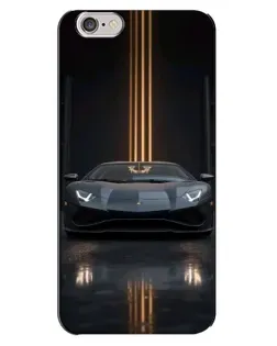 Чехол для iPhone 6 Plus / 6s Plus с картинкой «Lamborghini золотые линии»