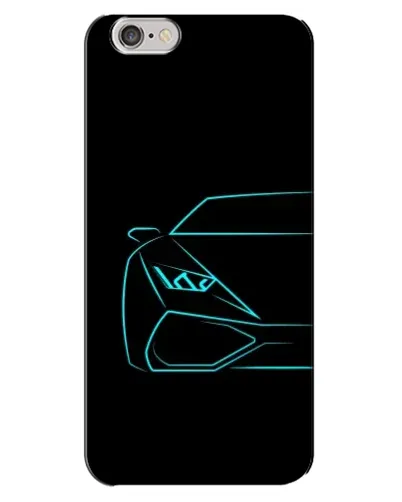 Чехол для iPhone 6 Plus / 6s Plus с картинкой «Голубой силуэт Lamborghini» Чехол для iPhone 6 Plus / 6s Plus с картинкой «Голубой силуэт Lamborghini»
