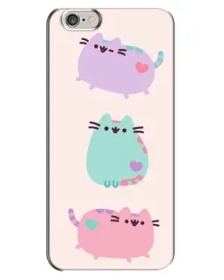 Чехол для iPhone 6 Plus / 6s Plus с картинкой «Pusheen трио»