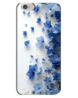 Чехол для iPhone 6 Plus / 6s Plus с картинкой «Голубой цветочный каскад»