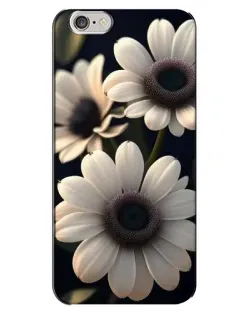 Чехол для iPhone 6 Plus / 6s Plus с картинкой «Белые маргаритки макро»