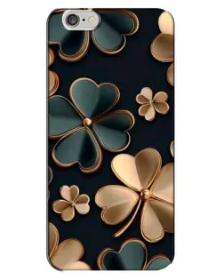 Чехол для iPhone 6 Plus / 6s Plus с картинкой «Клевер в золоте»