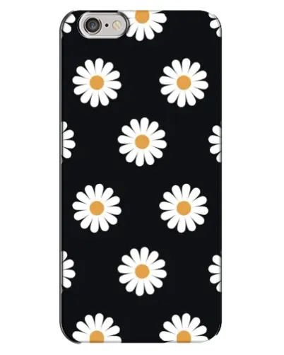 Чехол для iPhone 6 Plus / 6s Plus с картинкой «Ромашки на черном»