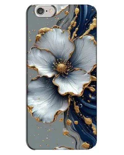Чехол для iPhone 6 Plus / 6s Plus с картинкой «Белый цветок и золотой флюид» Чехол для iPhone 6 Plus / 6s Plus с картинкой «Белый цветок и золотой флюид»