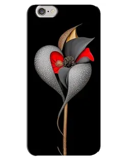 Чехол для iPhone 6 Plus / 6s Plus с картинкой «Серебряный фантазийный цветок»