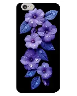 Чехол для iPhone 6 Plus / 6s Plus с картинкой «Фиолетовые цветы с росою»