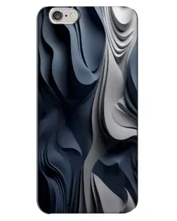 Чехол для iPhone 6 Plus / 6s Plus с картинкой «Объемные синие складки»