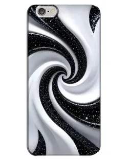 Чехол для iPhone 6 Plus / 6s Plus с картинкой «Черно-белая спираль»
