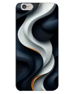 Чехол для iPhone 6 Plus / 6s Plus с картинкой «Объемные черно-белые ленты»