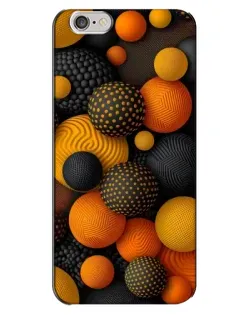 Чехол для iPhone 6 Plus / 6s Plus с картинкой «Объемные оранжевые сферы»