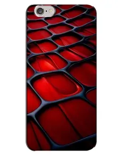 Чехол для iPhone 6 Plus / 6s Plus с картинкой «Красная глянцевая сетка»