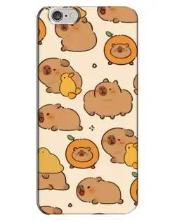 Чехол для iPhone 6 Plus / 6s Plus с картинкой «Капибары с апельсинами»