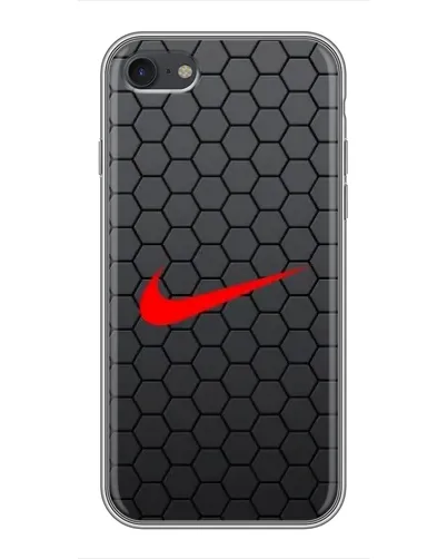 Чехол для iPhone 6 / 6s с картинкой «Nike — карбоновая сетка»