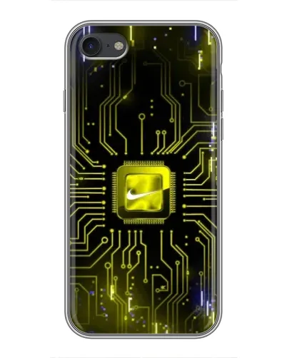 Чехол для iPhone 6 / 6s с картинкой «Nike — золотая искра»