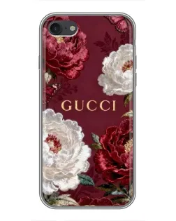 Чохол для iPhone 6 / 6s з картинкою «Gucci — бордові троянди»