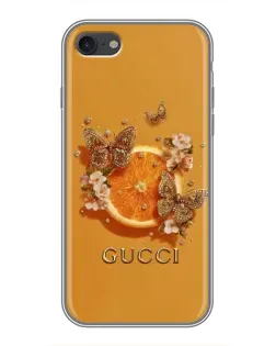 Чохол для iPhone 6 / 6s з картинкою «Gucci — золоті метелики»