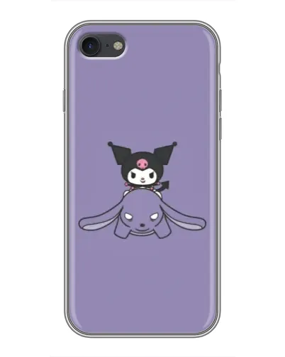 Чехол для iPhone 6 / 6s с картинкой «Kuromi на лиловом фоне»